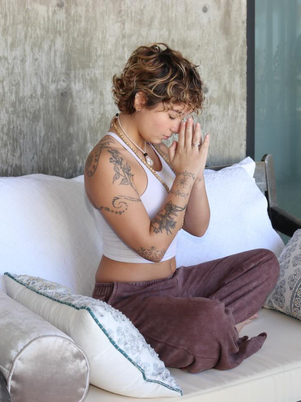 Kai Yoga cover photo - Kai doing yoga in India